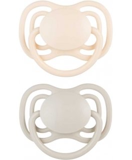 CANPOL BABIES silicone symmetrical pacifiers NUDE, Creme, 18+m, 2 pcs., 23/230_cre