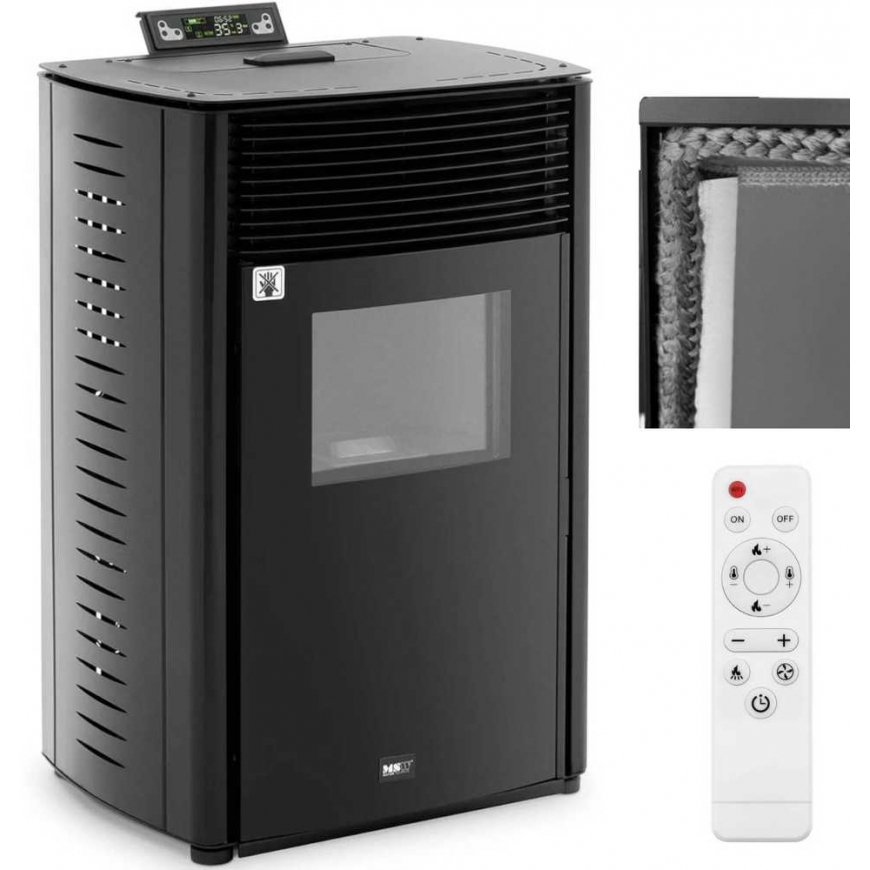 MSW Atskirai pastatoma granulinė krosnelė su nuotolinio valdymo pulteliu 50-325 m3 13000 W