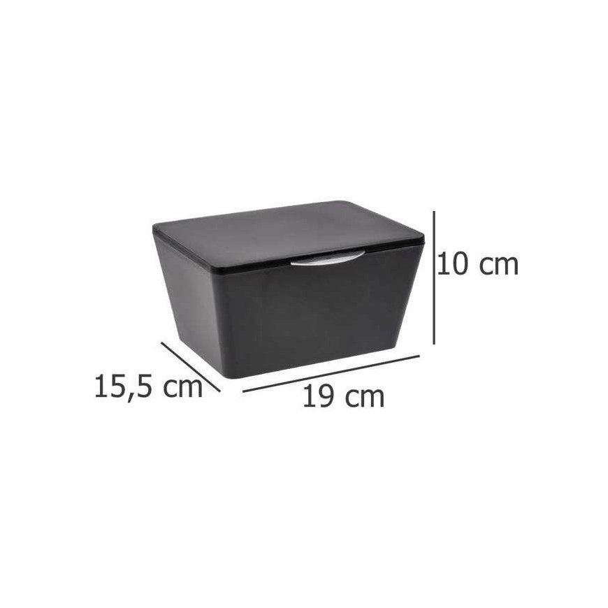AmeliaHome BRASIL storage container, organizer - black, WENKO – 3