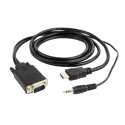 Gembird CC-DP-HDMI-5M video kabeļu aksesuārs HDMI + 3.5mm VGA (D-Sub) Melns Gembird CC-DP-HDMI-5M video kabeļu aksesuārs HDMI + 3.5mm VGA (D-Sub) Melns