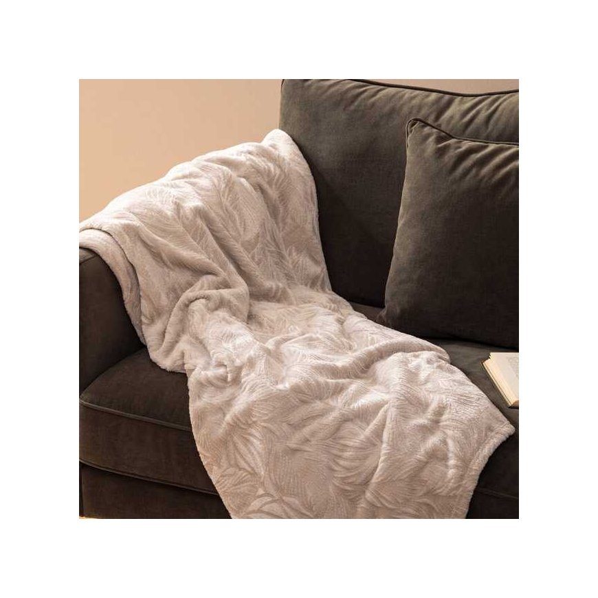 Atmosphera RYO leaf pattern blanket, 180 x 230 cm – 3