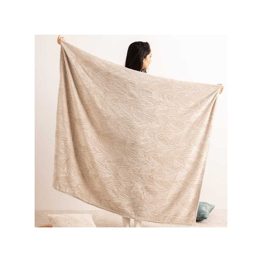 Atmosphera RYO leaf pattern blanket, 180 x 230 cm – 4