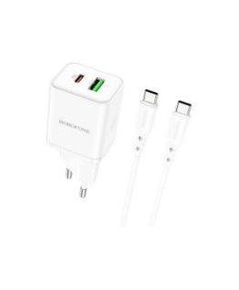 Borofone Wall charger BN29 Fuente - USB + Type C - QC 3.0 PD 30W