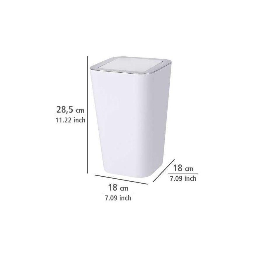 CANDY Valkoinen roskakori - 6 L, WENKO – 3