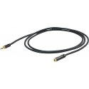 PROEL 3,5mm stereo naaras - 3,5 mm stereo uros kuulokejatko, 5m, musta