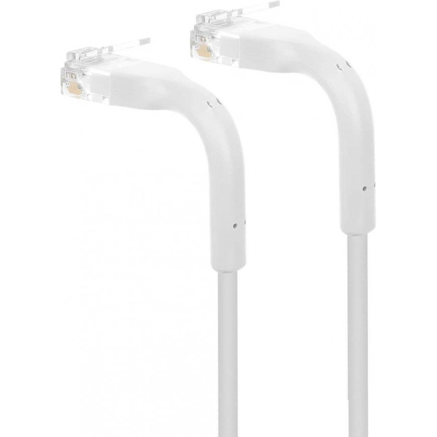 Fuj:tech CAT6A U/UTP network cable, flexible, 0.5m, white