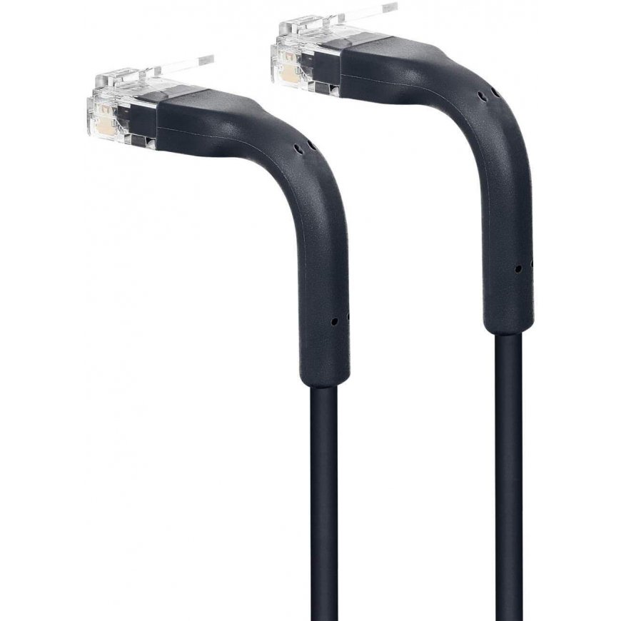 Fuj:tech CAT6A U/UTP network cable, flexible, 2m, black
