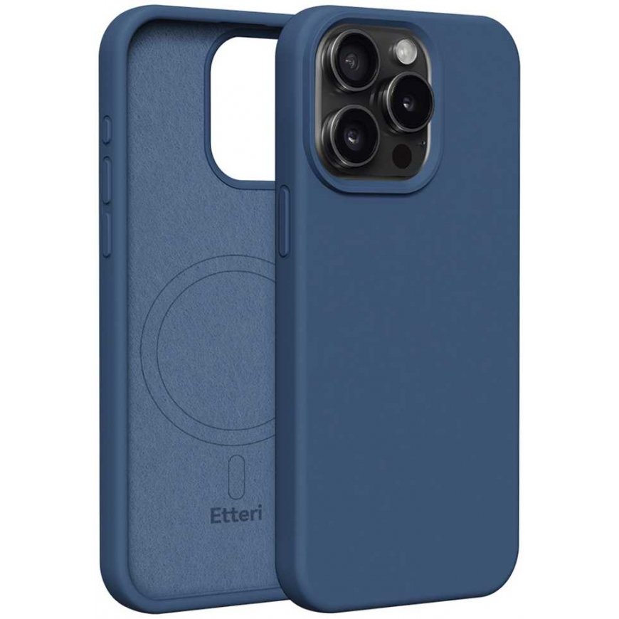 Kotelo Telforceone Etteri Silicone Mag Apple iPhone 15 Pro Max 6,7" sininen