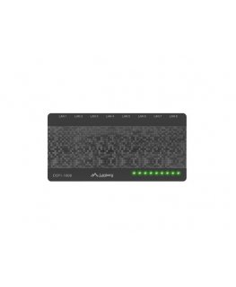 Lanberg DSP1-1008 verkkokytkin Hallitsematon Gigabit Ethernet (10/100/1000) musta, Harmaa