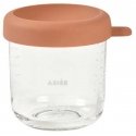 BEABA GLASS JAR WITH LID, TERRACOTTA, 250 ML BEABA GLASS JAR WITH LID, TERRACOTTA, 250 ML