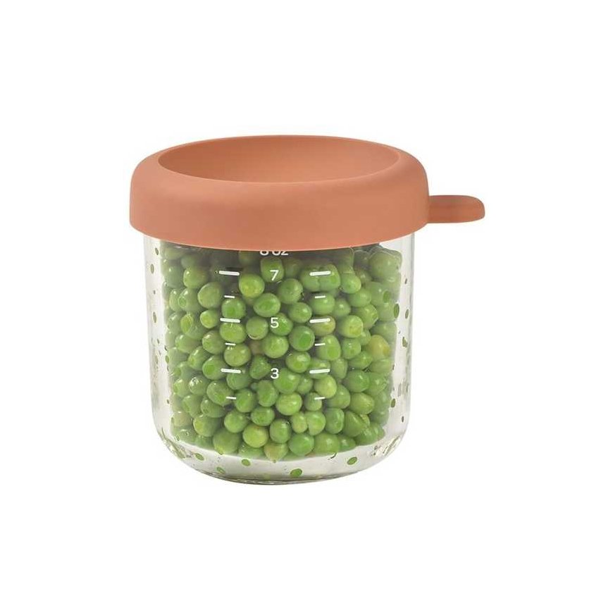 BEABA GLASS JAR WITH LID, TERRACOTTA, 250 ML – 2