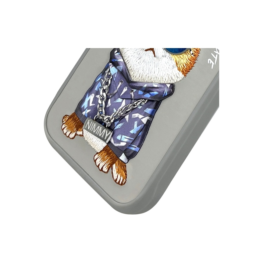 Nimmy Apple iPhone 15 Pro 6,1" puhelinkuori harmaa Lasit Cool Cat – 5