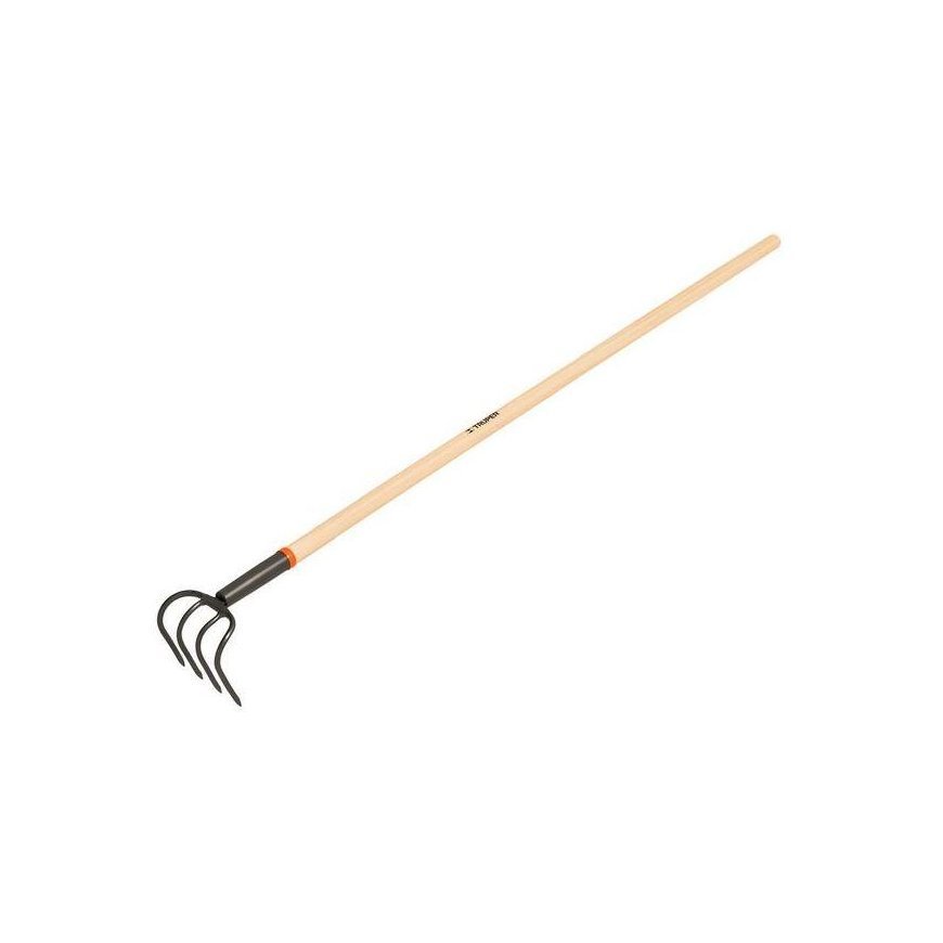 Cultivator with 4 steel tines, wooden handle, 137cm Truper®