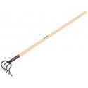 Cultivator with 4 steel tines, wooden handle, 137cm Truper®