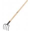 Cultivator with 4 steel tines, wooden handle, 137cm Truper®