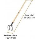 Cultivator with 4 steel tines, wooden handle, 137cm Truper®