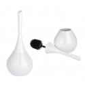 Toilet brush container and toilet brush, FLAKON White, WENKO Toilet brush container and toilet brush, FLAKON White, WENKO