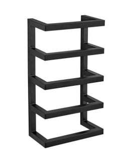 Lacquered steel towel rack, matt black, FONDIRO, WENKO