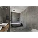 Lacquered steel towel rack, matt black, FONDIRO, WENKO