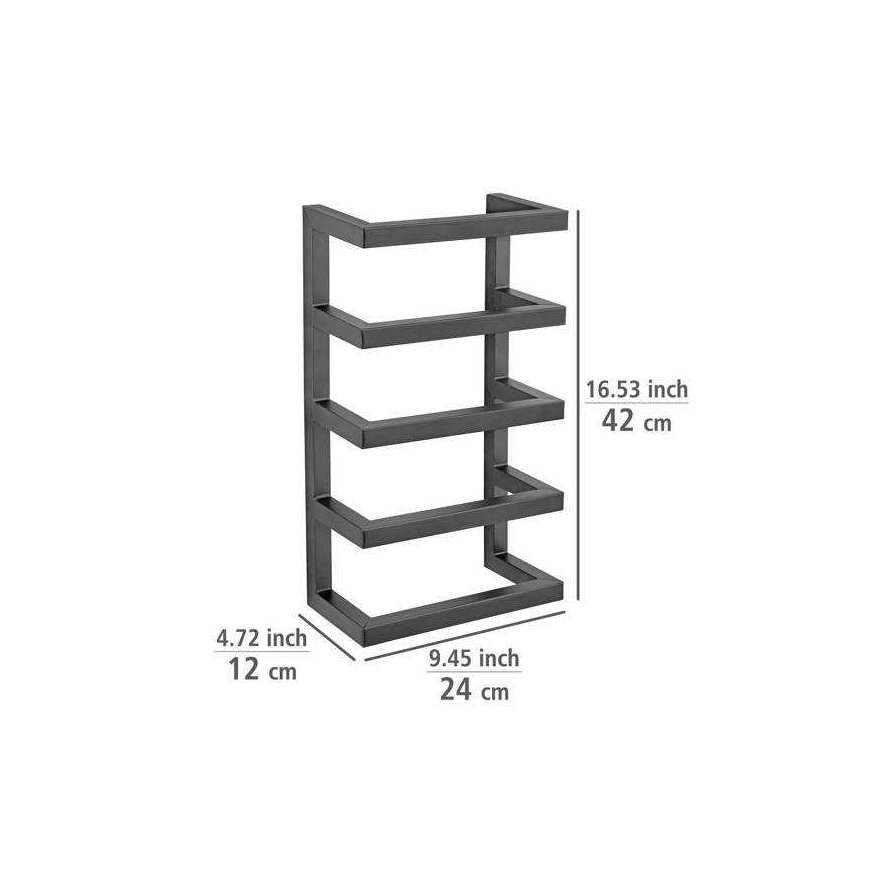 Lacquered steel towel rack, matt black, FONDIRO, WENKO – 5