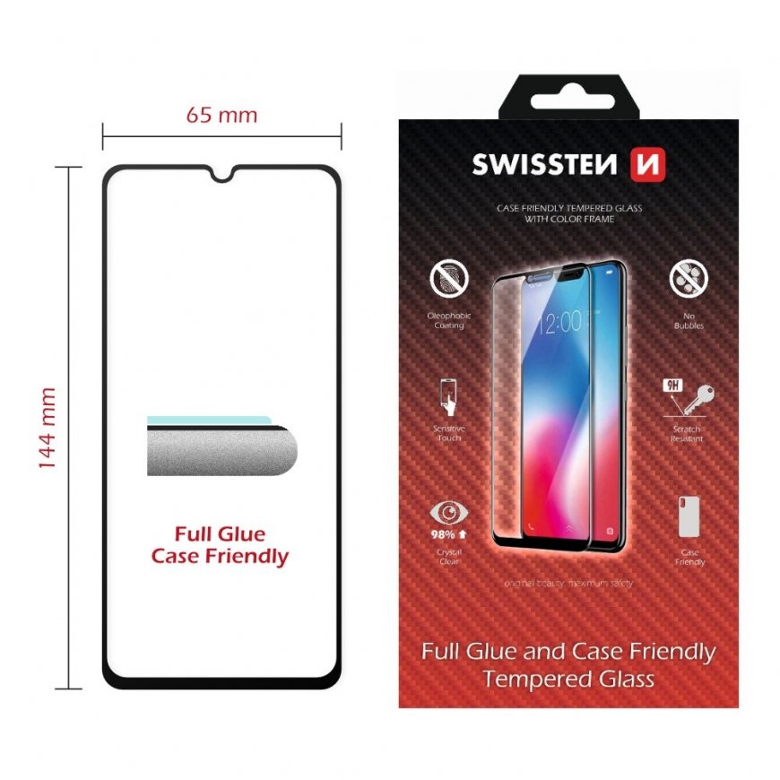 Swissten Full Face Tempered Glass for