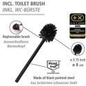 Toilet paper and toilet brush holder RIVALTA, 3in1, closed container, WENKO Toilet paper and toilet brush holder RIVALTA, 3in1, closed container, WENKO