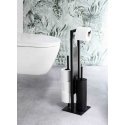 Toilet paper and toilet brush holder RIVALTA, 3in1, closed container, WENKO Toilet paper and toilet brush holder RIVALTA, 3in1, closed container, WENKO
