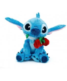Simba Disney Lilo&Stitch Stitch plush toy with rose 25cm for Valentine's Day