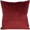 Eurofirany VELVET / 58 Soft velvet pillowcase with embossed ginkgo leaf pattern, 45X45 cm, color: brick Eurofirany VELVET / 58 Soft velvet pillowcase with embossed ginkgo leaf pattern, 45X45 cm, color: brick
