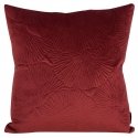Eurofirany VELVET / 58 Soft velvet pillowcase with embossed ginkgo leaf pattern, 45X45 cm, color: brick Eurofirany VELVET / 58 Soft velvet pillowcase with embossed ginkgo leaf pattern, 45X45 cm, color: brick