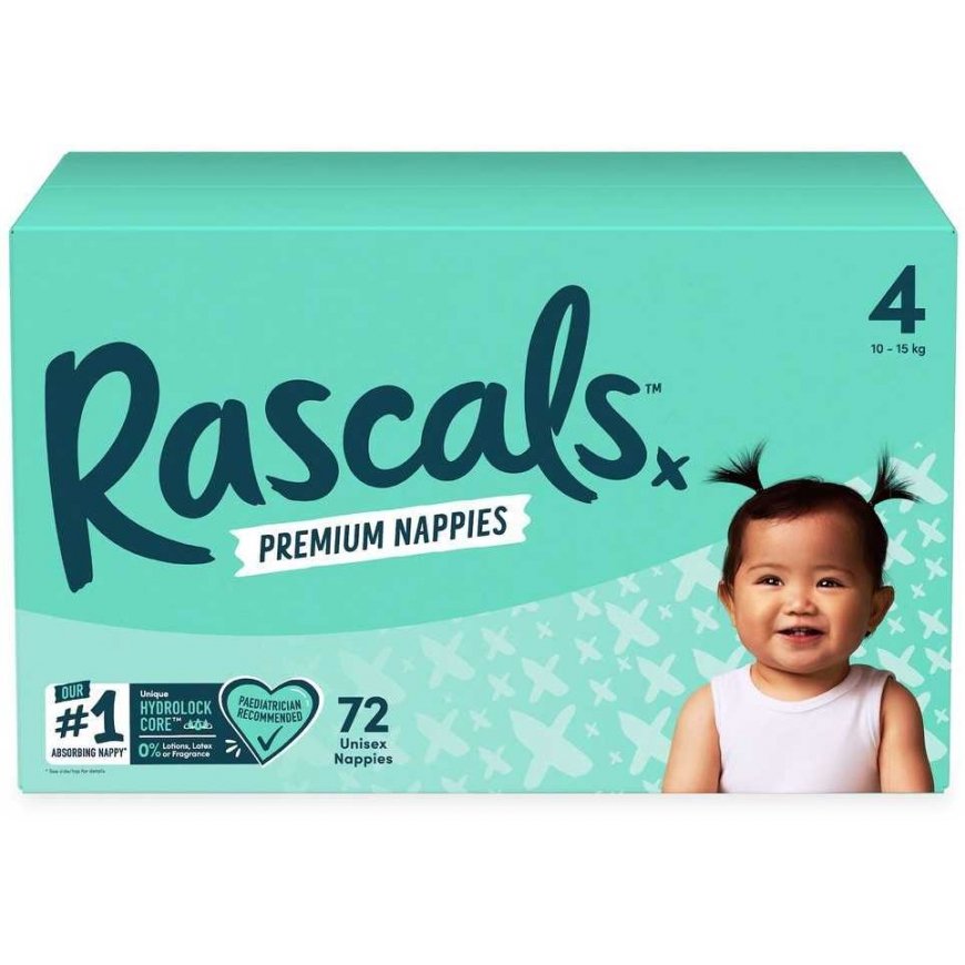 Rascal And Friends RASCAL + FRIENDS sauskelnės - kelnaitės 4 dydis, 10-15kg, 72 vnt., 93145