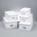 Storage boxes, 5 pcs., White, ZELLER Storage boxes, 5 pcs., White, ZELLER