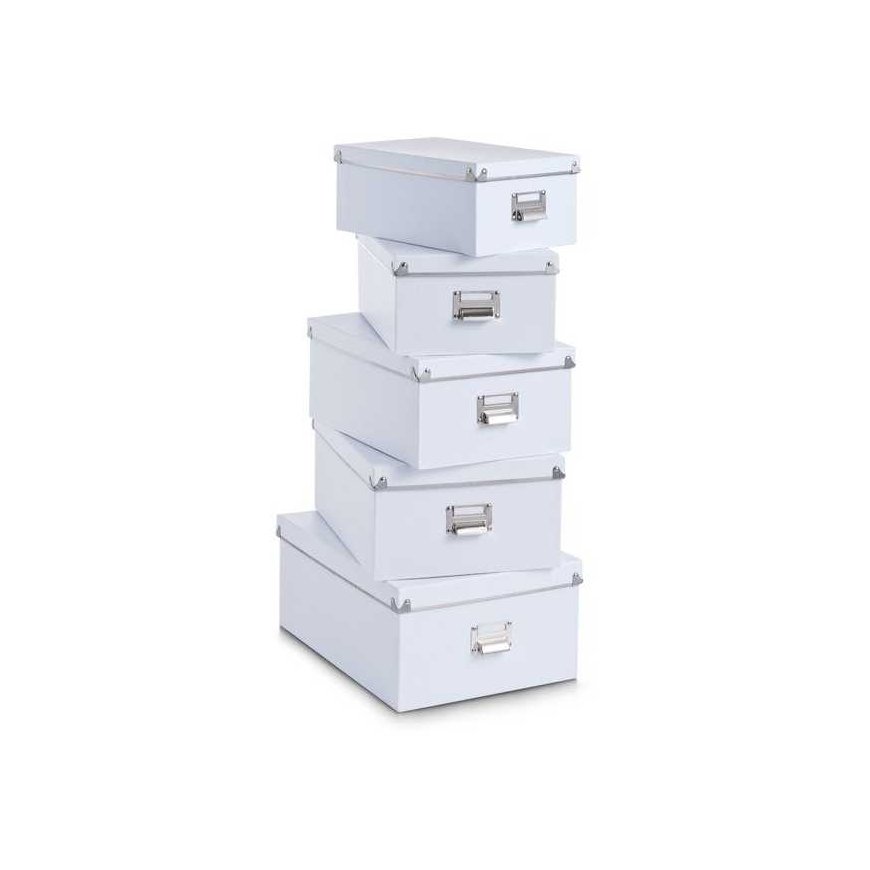 Storage boxes, 5 pcs., White, ZELLER – 3
