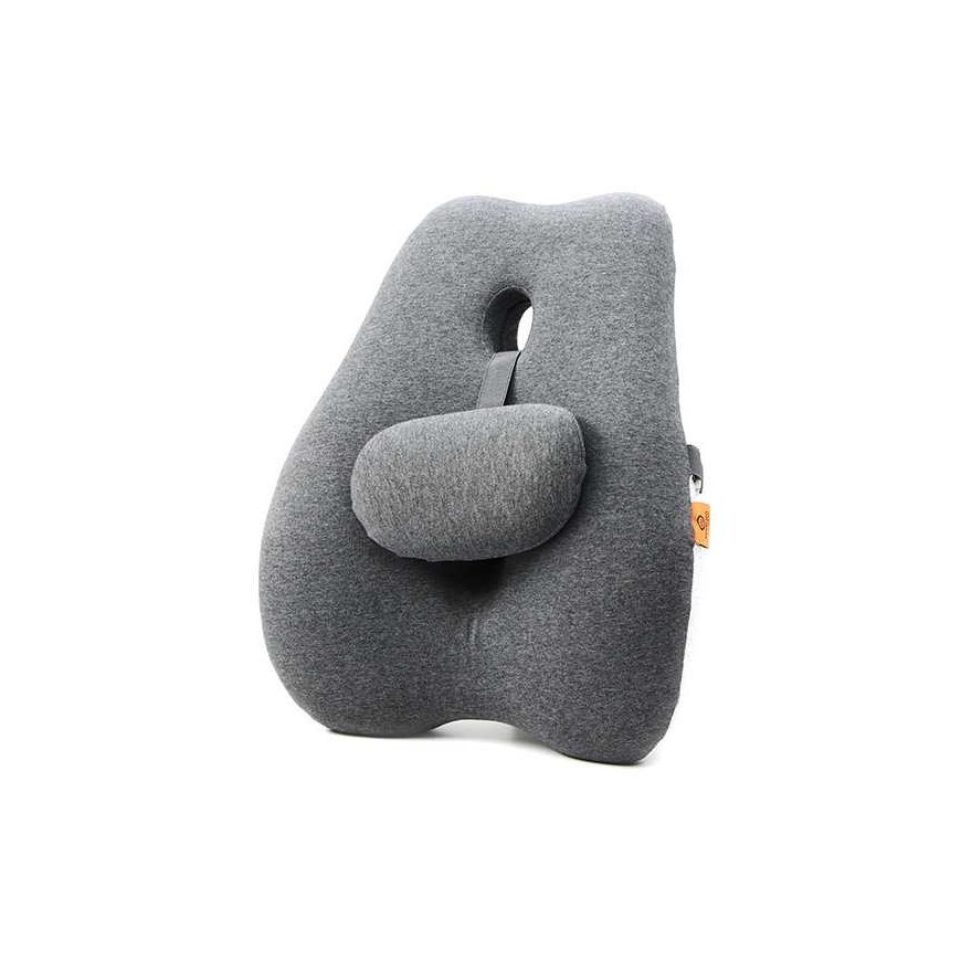 Powerton Lumbar support, gray, with memory foam