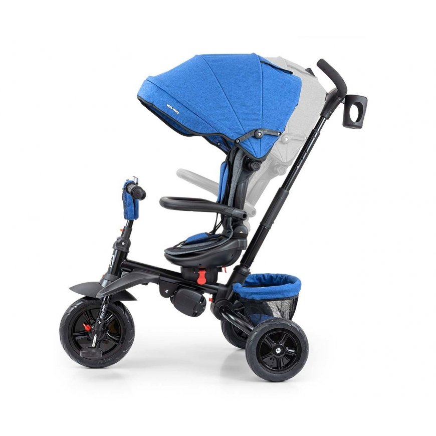 Milly Mally tricycle Bike - 5071 / 8420 - STANLEY - rubber wheels - Blue / Black – 3