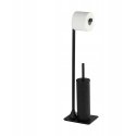 HELLA toilet brush and toilet paper holder, black, WENKO HELLA toilet brush and toilet paper holder, black, WENKO