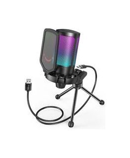 Mikrofoni FIFINE A6V kardioidi langallinen (valkoinen) RGB FIFINEKA6VWH