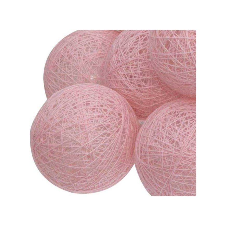 Pink Šviesos girlianda, Šviečiančios LED kulkos, 10 vnt., Šviesiai rožinė – 2