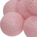 Pink Šviesos girlianda, Šviečiančios LED kulkos, 10 vnt., Šviesiai rožinė Pink Šviesos girlianda, Šviečiančios LED kulkos, 10 vnt., Šviesiai rožinė