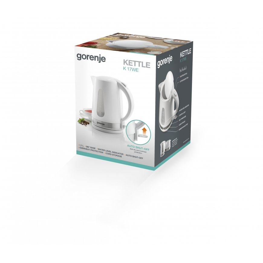 Gorenje K17WE elektrinis virdulys 1,7 L 2200 W Balta – 3