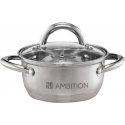 Steel pot with lid Solar 16 cm 1.9 l AMBITION Steel pot with lid Solar 16 cm 1.9 l AMBITION
