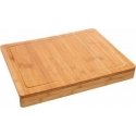 Secret De Gourmet Bamboo Bamboo board, cutting board - 2 in 1, with rim, 45 x 34.3 x 5 cm Secret De Gourmet Bamboo Bamboo board, cutting board - 2 in 1, with rim, 45 x 34.3 x 5 cm