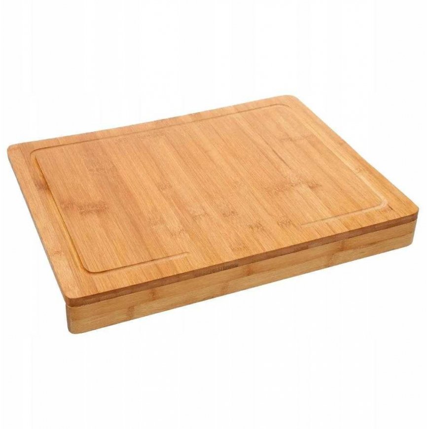 Secret De Gourmet Bamboo Bambulauta, leikkuulauta - 2 in 1, reunuksella, 45 x 34,3 x 5 cm – 3