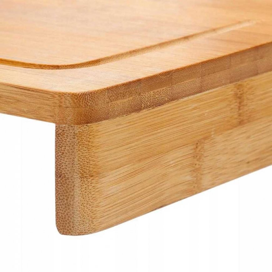 Secret De Gourmet Bamboo Bambulauta, leikkuulauta - 2 in 1, reunuksella, 45 x 34,3 x 5 cm – 4