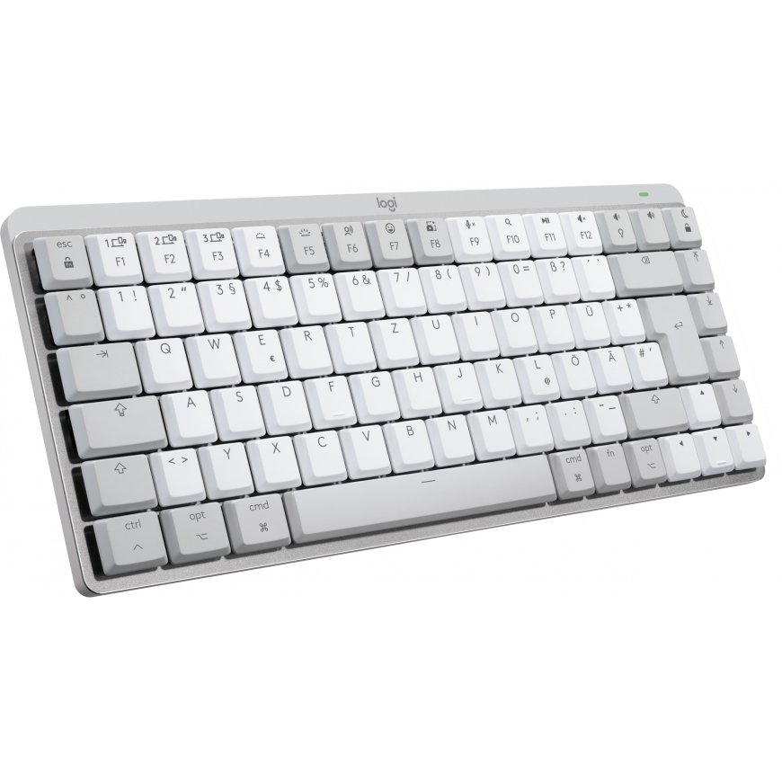 Logitech MX Mini Mechanical for Mac näppäimistö Office Bluetooth QWERTZ Saksa Harmaa, Valkoinen – 2