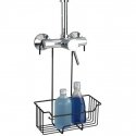 Bathroom shelf hanging on shower faucet CADDY MILO, black, WENKO Bathroom shelf hanging on shower faucet CADDY MILO, black, WENKO