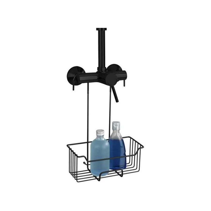 Bathroom shelf hanging on shower faucet CADDY MILO, black, WENKO – 5