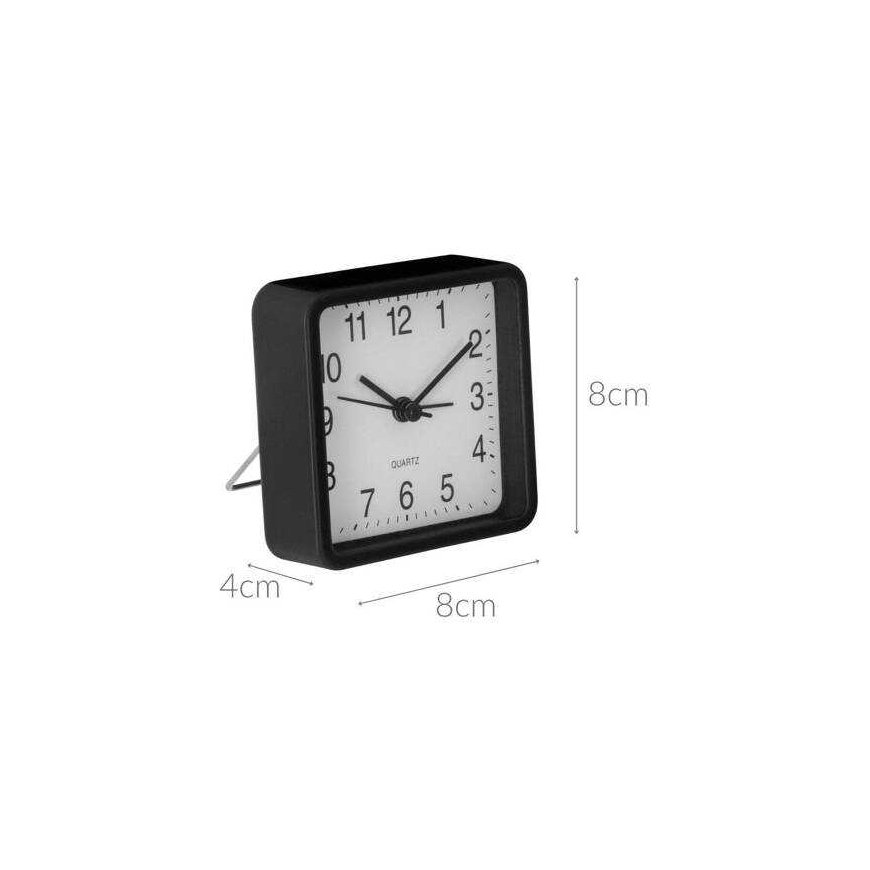 Silent table clock for bedroom alarm clock with QUARTZ mechanism black – 2