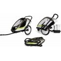 Hamax Breeze One - yksittäinen 2in1 polkupyörän perävaunu yhdelle lapselle | Valkoinen/vihreä Hamax Breeze One - yksittäinen 2in1 polkupyörän perävaunu yhdelle lapselle | Valkoinen/vihreä