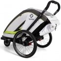 Hamax Breeze One - single 2in1 bicycle trailer for one child | White/Green Hamax Breeze One - single 2in1 bicycle trailer for one child | White/Green
